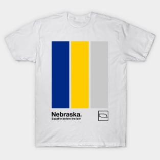 Nebraska // Original Minimalist Artwork Poster Design T-Shirt